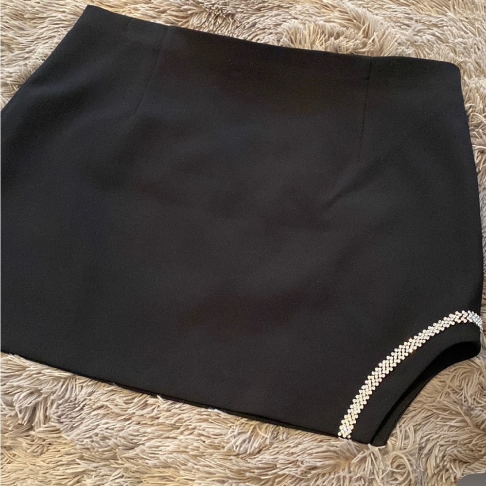 Zara | Rhinestone Black Skirt